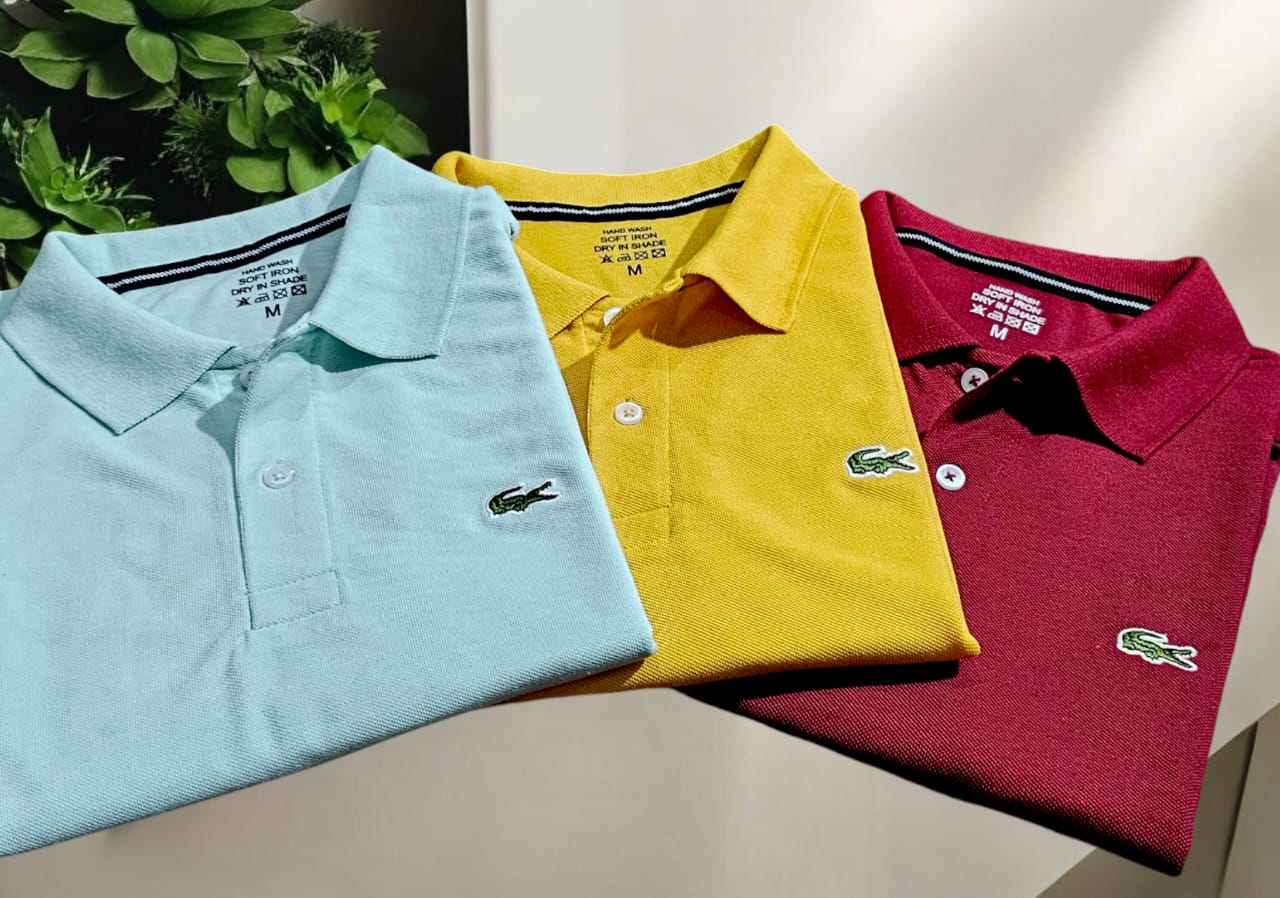 CROCODILE Polo Neck T-Shirt for Men (Multicolor, M) (Pack of 3)