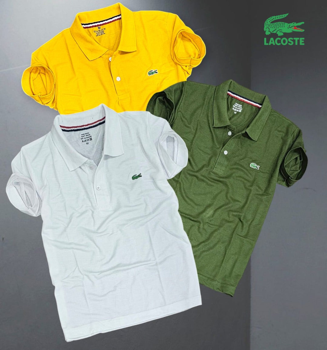 CROCODILE Matty Polo Tshirts in Pack of 3
