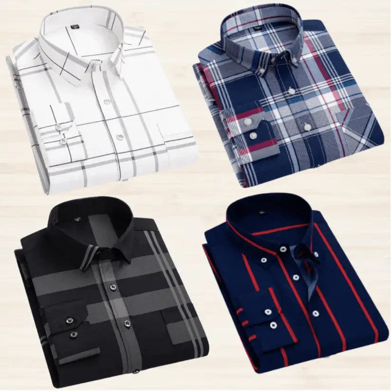 Check Casual Shirt Pack of 4