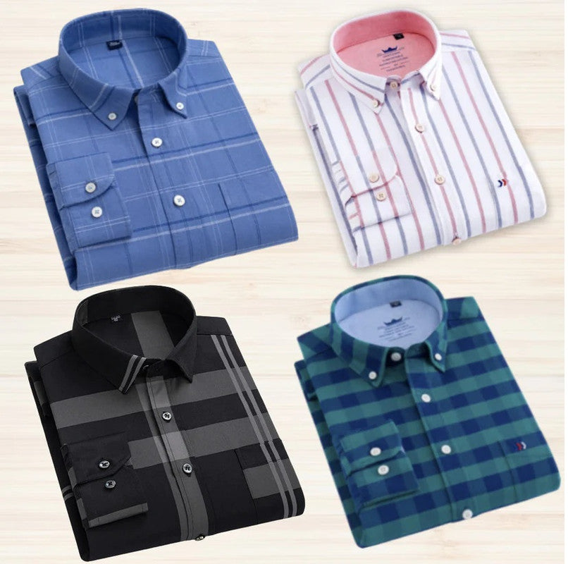 Check Casual Shirt Pack of 4