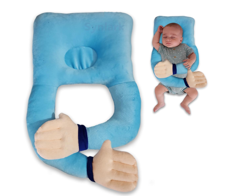 Baby Hugging Pillow with Supersoft Fabric | 0–18 Months Newborn Pillow/Takiya/Cushion | Neck & Head Support for Babies