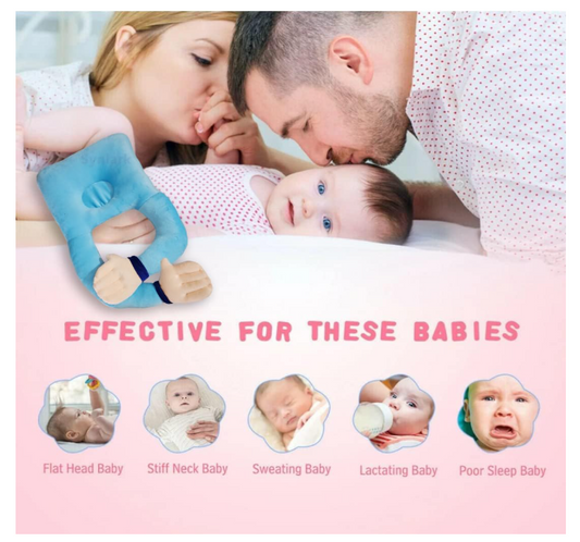 Baby Hugging Pillow with Supersoft Fabric | 0–18 Months Newborn Pillow/Takiya/Cushion | Neck & Head Support for Babies