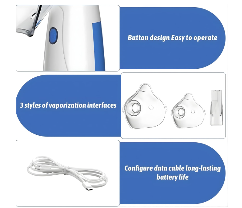 Nebulizer,Portable Mesh Nebulizer Mini Vaporizers Handheld Atomizers for Adults and Children,Ultrasonic Humidifier for Home and Travel Use, Steam Mesh Inhalators