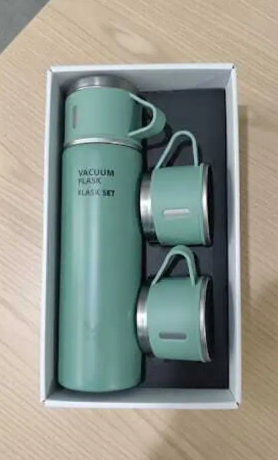 VACUUM FLASK BOTTLE SET 500 ml Steel Flask (Pack of 1, Multicolor)