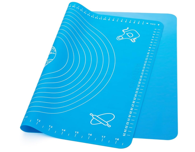 Silicone Baking Mat Roti mat Silicone Chapati Atta Kneading Mat Non - Stick Fondant Rolling Mat Stretchable for Kitchen Roti Chapati Cake – Multicolor | Baking Mat 50 * 40 cm