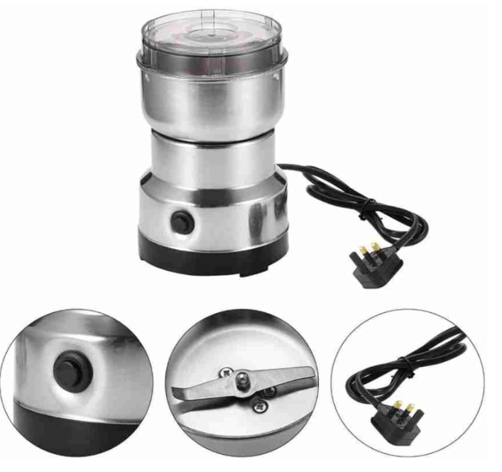 Nima Electric Coffee & Spice Grinder 150W | Stainless Steel Dry Masala Grinder | Multipurpose Mini Grinder for Coffee Beans, Nuts, Seeds & Spices | Compact Kitchen Appliance