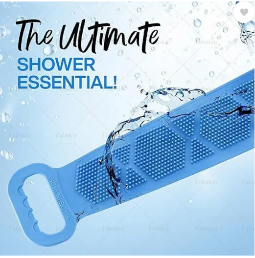 VILFLY 2 in 1 Bath Combo of Silicone Body Back Scrubber & Bathing Brush (multicoore) 2 set