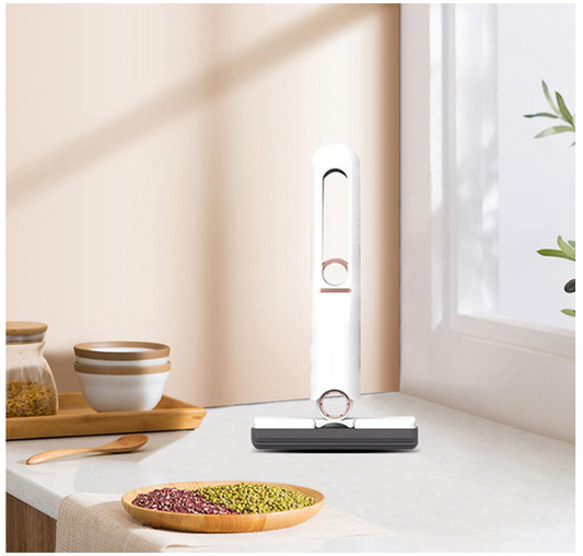 Portable Self-Squeeze Short Mop, Mini Hand Wash-Free Strong Absorbent Mop with 1 Cotton Head, Cleaning Sponge for Bathroom Kitchens Table