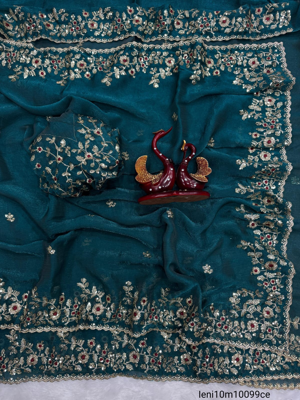 Sequence embroidery work Saree