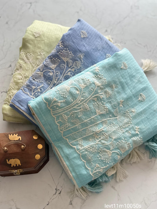 Soft Kota Doriya Fabric With Multy Thread Work Saree