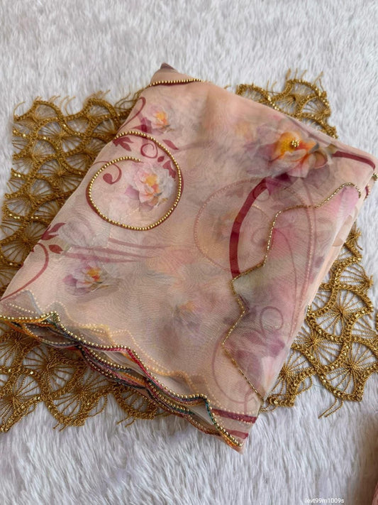 SOFT ORGANZA DIGITAL PRINT SAREE