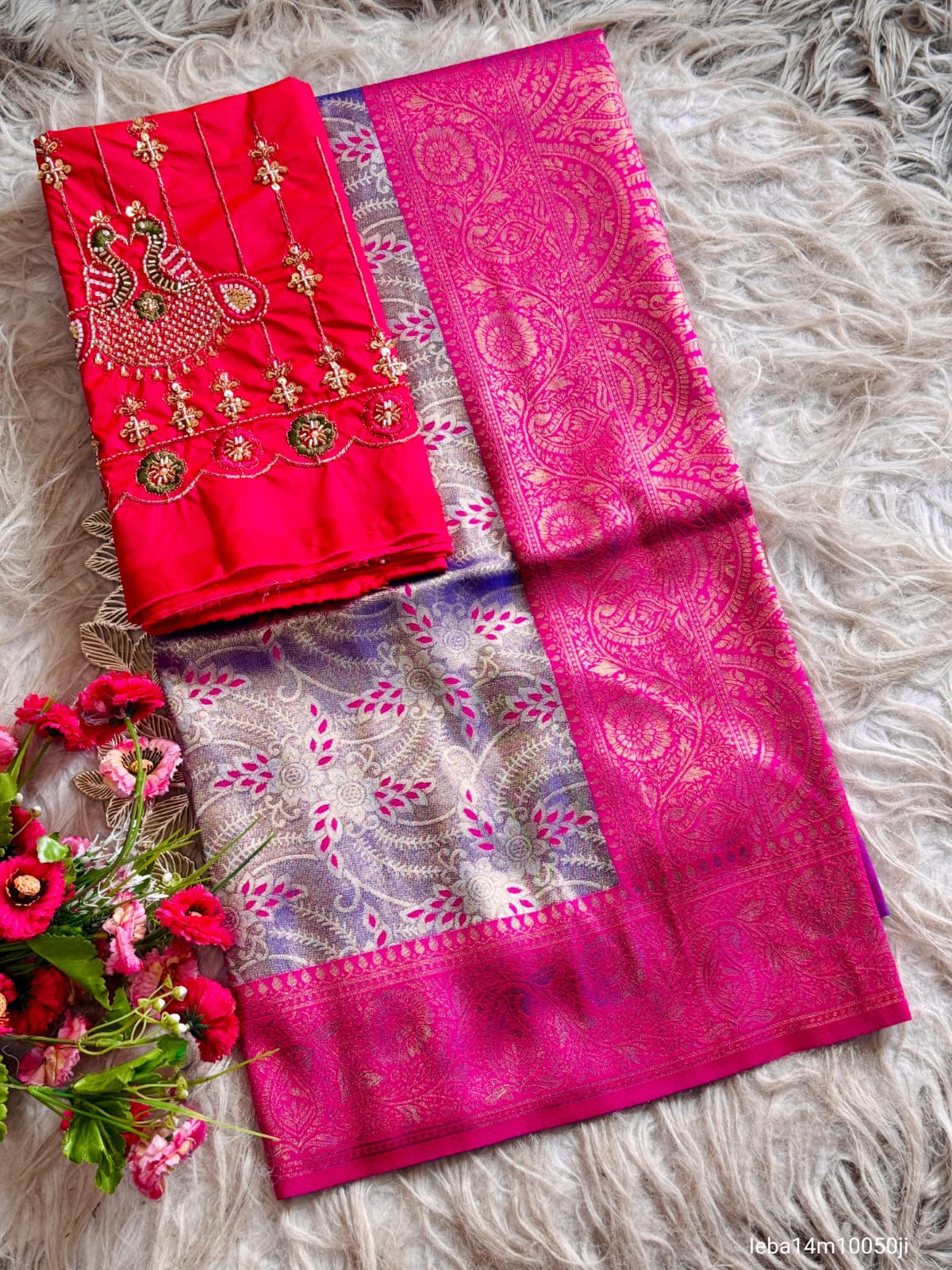 Premium Banarasi tissue silk saree