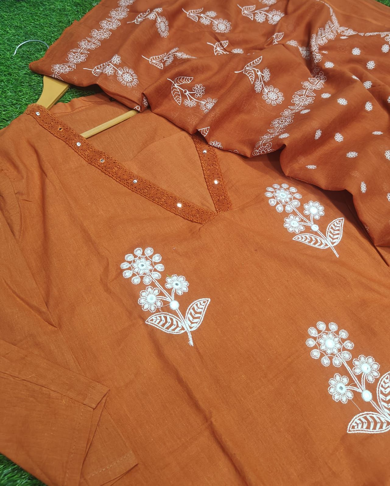 Embroidery work, kurti , pant dupatta