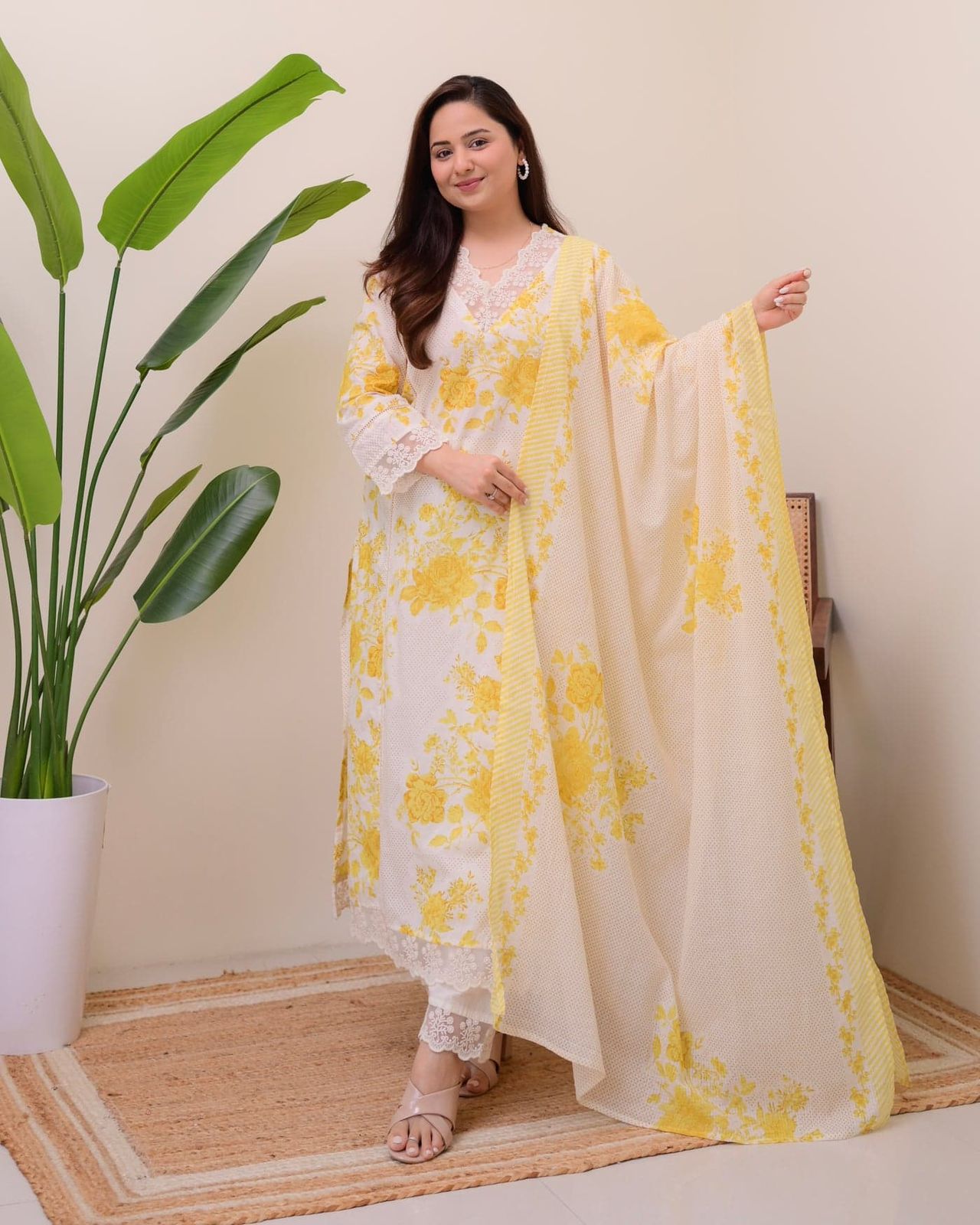 Printed Straight long Kurti With One side pocket