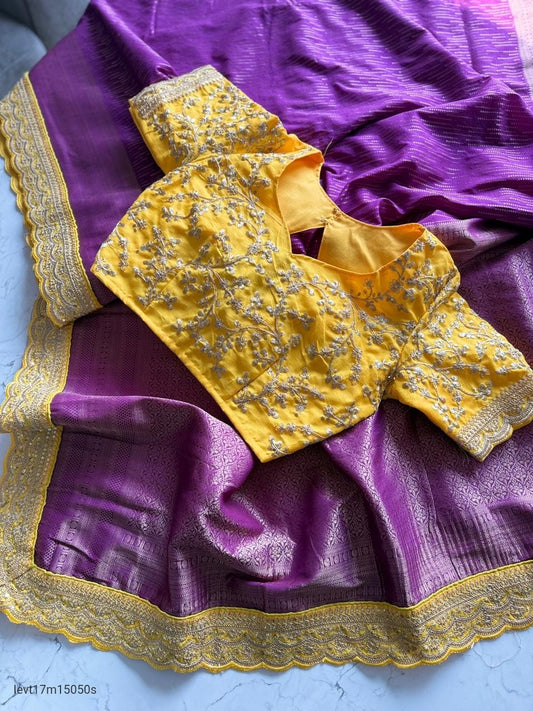 Pure Banarasi Pattu Saree with elegant Weaving Design on all over the saree