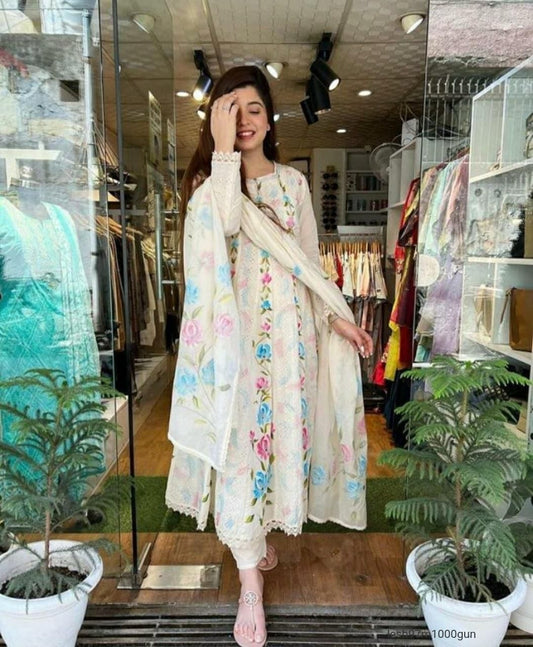 Chicken shifli cotton fabric Kurti