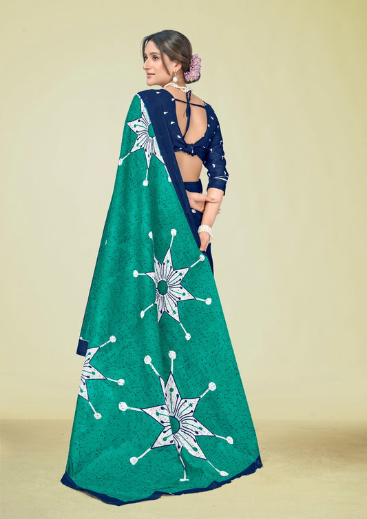 Mal Cotton Printed Saree