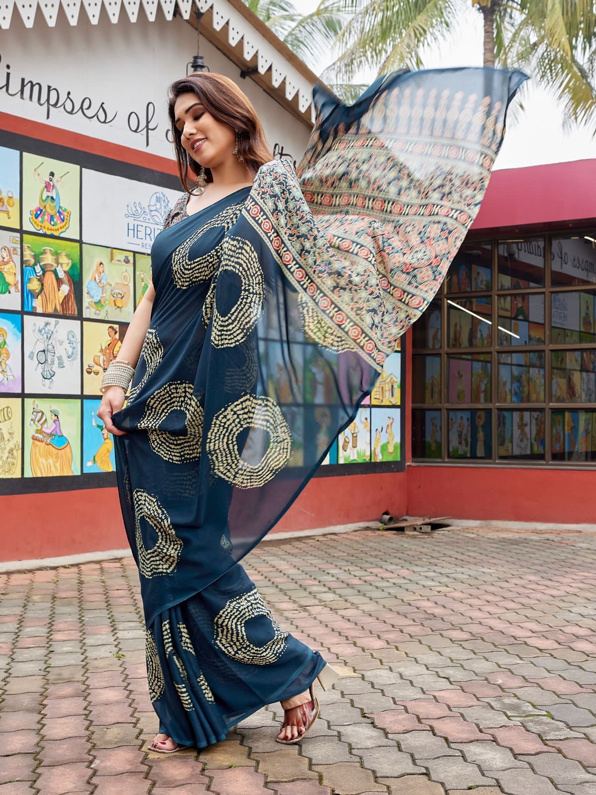 Enchanting soft Georgette saree