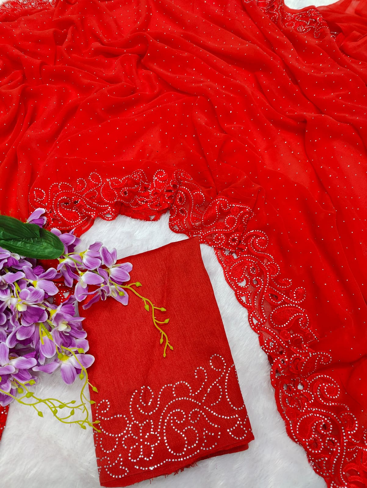 Soft Georgette Silk Fabric Saree