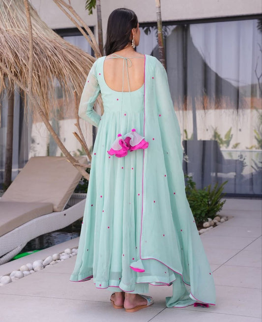 GEORGETTE EMBROIDERED GOWN SETS