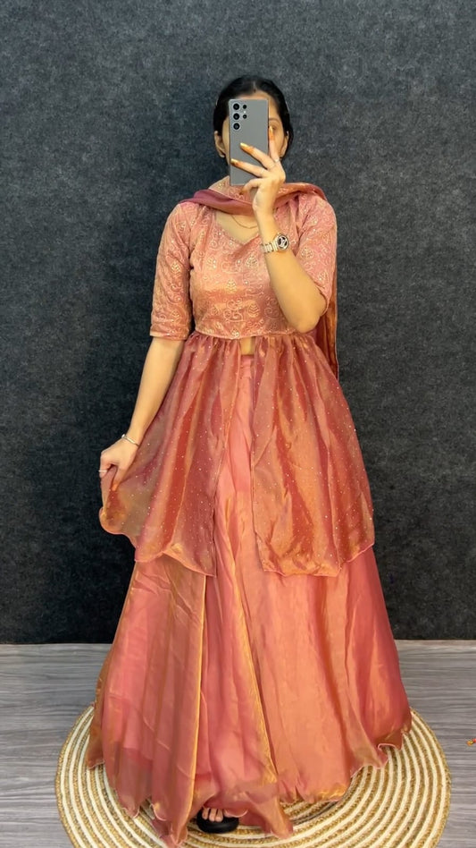 Premium Space Silk With Thread & sequence work