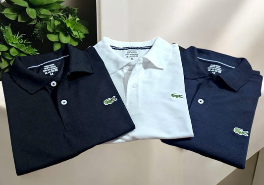 CROCODILE Polo Neck T-Shirt for Men (Multicolor, M) (Pack of 3)