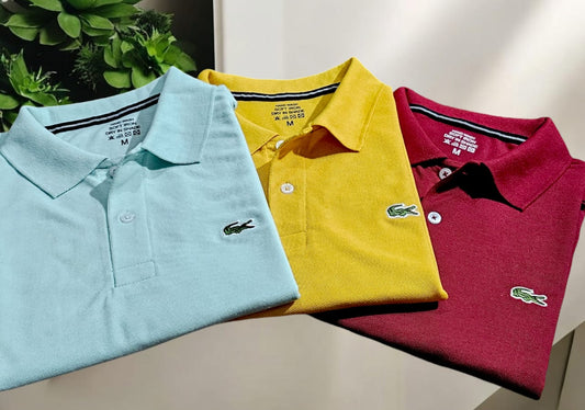 CROCODILE Polo Neck T-Shirt for Men (Multicolor, M) (Pack of 3)
