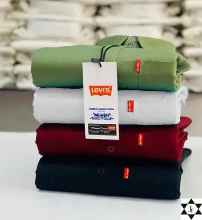 Levi's Men's Cotton Slim Fit Casual Shirt (Pack of 4)