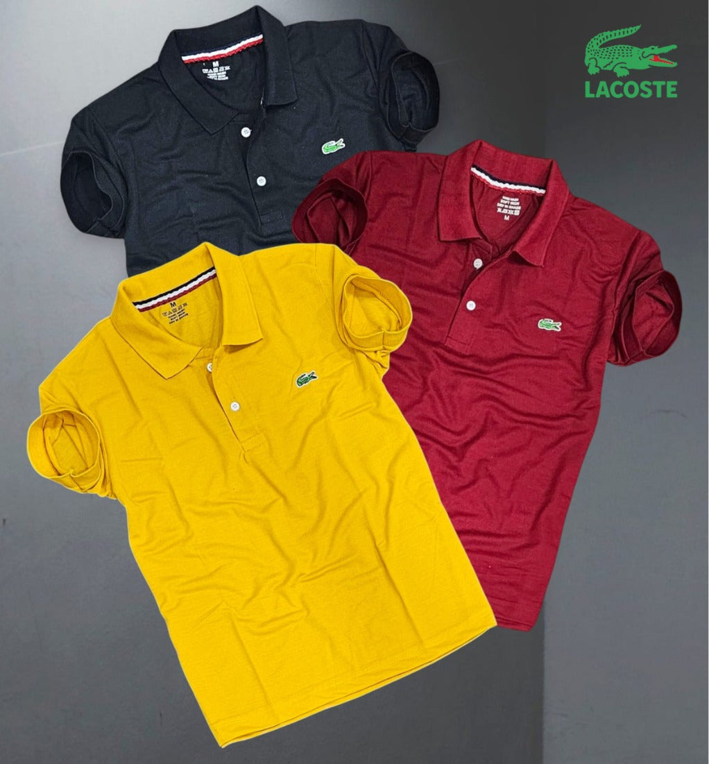CROCODILE Matty Polo Tshirts in Pack of 3