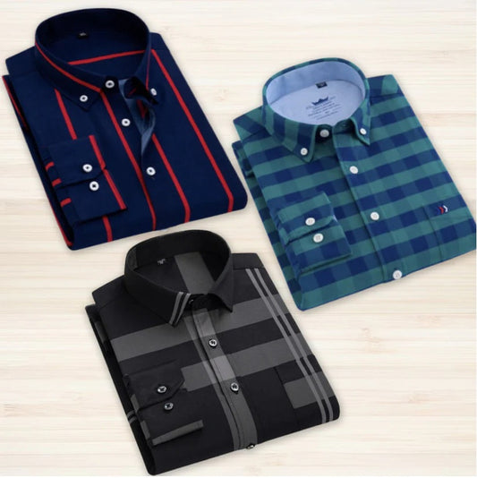 Check Casual Shirt Pack of 3