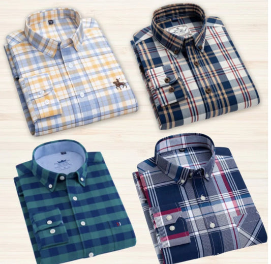 Check Casual Shirt Pack of 4