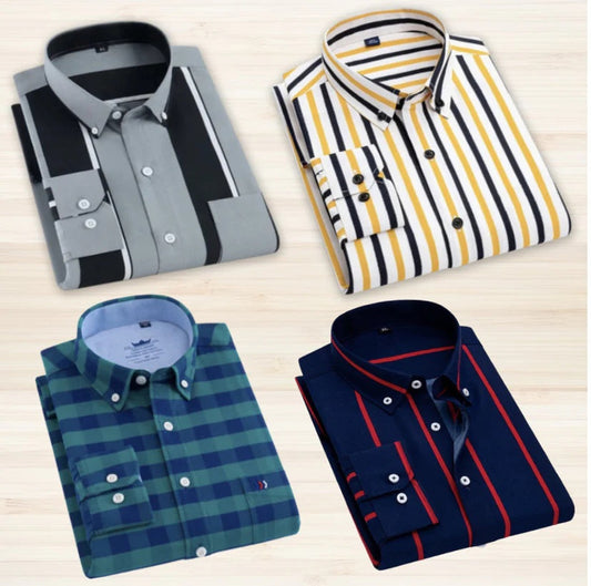 Check Casual Shirt Pack of 4