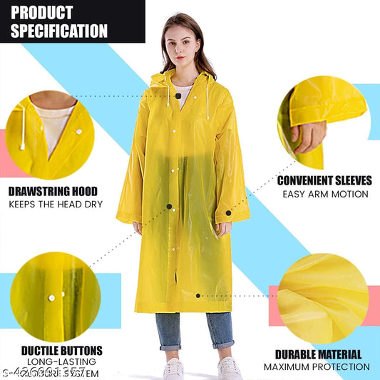 Waterproof Rain Coat_Hooded Universal Outdoor Water Resistant Portable Suit for Men Women Boys & Girls 1 pc yellow