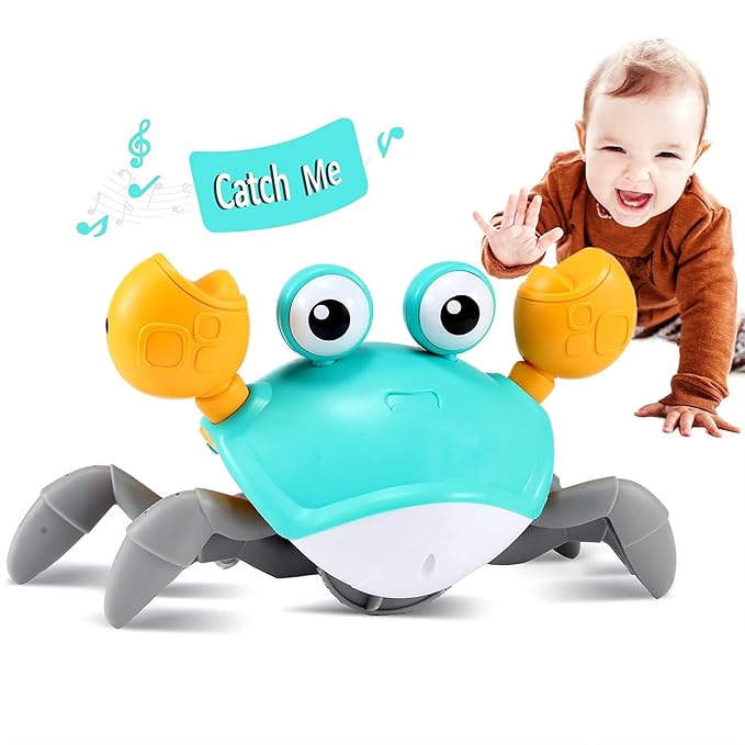Crawling Crab Baby Musical Kids Toy with LED Lights and Rechargeable Battery