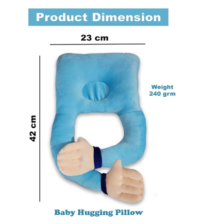 Baby Hugging Pillow with Supersoft Fabric | 0–18 Months Newborn Pillow/Takiya/Cushion | Neck & Head Support for Babies