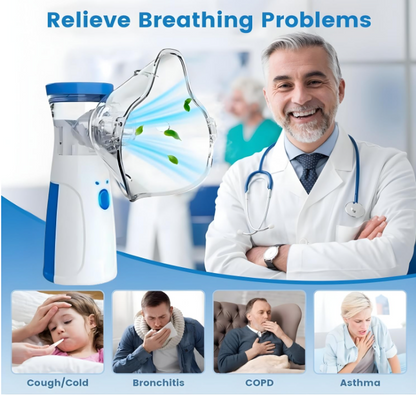Nebulizer,Portable Mesh Nebulizer Mini Vaporizers Handheld Atomizers for Adults and Children,Ultrasonic Humidifier for Home and Travel Use, Steam Mesh Inhalators