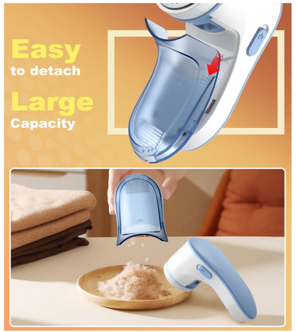 Fabric Shaver, Lint Remover, Effectively and Quickly Remove Pills, Sweater Shaver with Stainless Steel 3-Leaf Blades and Safety Lock Protection