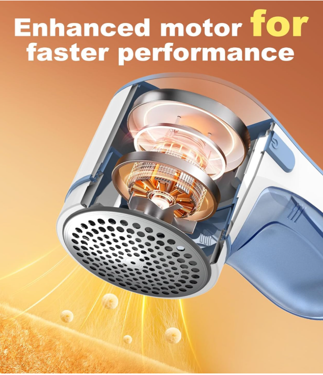 Fabric Shaver, Lint Remover, Effectively and Quickly Remove Pills, Sweater Shaver with Stainless Steel 3-Leaf Blades and Safety Lock Protection