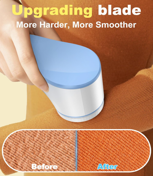 Fabric Shaver, Lint Remover, Effectively and Quickly Remove Pills, Sweater Shaver with Stainless Steel 3-Leaf Blades and Safety Lock Protection