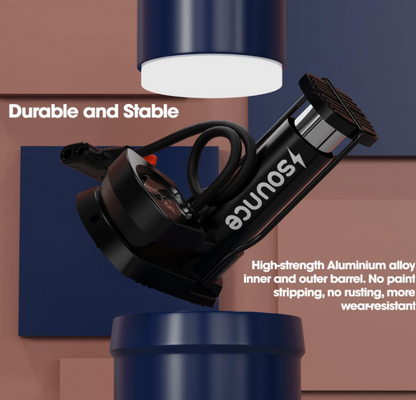 Sounce Portable High Pressure Foot Air Pump Heavy Compressor Cylinder with Gauge Floor for Bicycle, Car and Motorbike for Football Cycle Pumps for Bicycle for Tubeless - Black