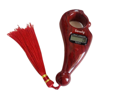 Sovely Digital Wooden Tally Counter Wooden Look Religious Tally Counter Digital Beads for Zikr Naam Jaap Coounter