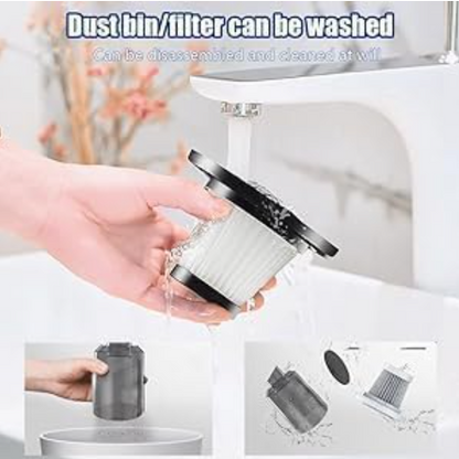 3-in-1 Cordless Mini Vacuum Cleaner for Car & Home – Portable, Rechargeable, Wet Dry Use, Blower, Compact Dust Remover for Sofa, Window, Travel (Car vaccum Cleaner-1, Pack of 1)