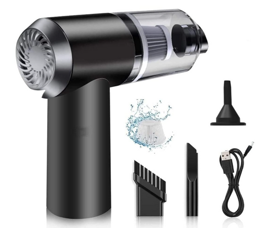 3-in-1 Cordless Mini Vacuum Cleaner for Car & Home – Portable, Rechargeable, Wet Dry Use, Blower, Compact Dust Remover for Sofa, Window, Travel (Car vaccum Cleaner-1, Pack of 1)