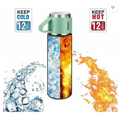 VACUUM FLASK BOTTLE SET 500 ml Steel Flask  (Pack of 1, Multicolor)