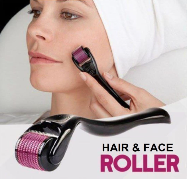 Hair roller 0.50 mm With 540 Titanium Alloy Needles | Promotes Beard Growth & Reduces Acne Scars | Safe & Effective To Use