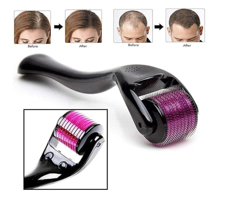Hair roller 0.50 mm With 540 Titanium Alloy Needles | Promotes Beard Growth & Reduces Acne Scars | Safe & Effective To Use