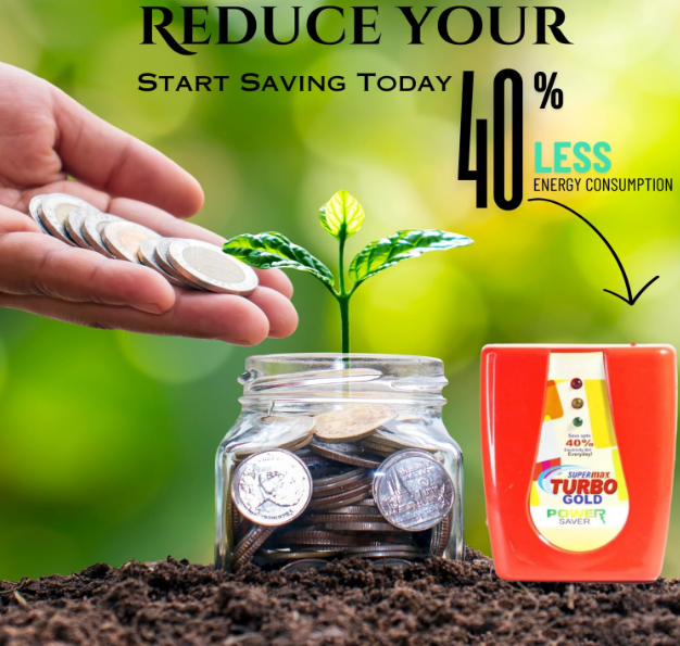 PowerMaxx Turbo Gold Power Saver Device Home for Electric Bill (Power Saver & Money Saver) Save Upto 40% Electricity Bill Everyday Electricity Bill Saver