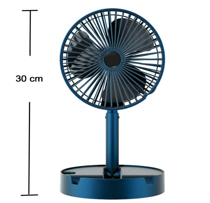 Foldable Desktop Fan – Height Adjustable & Portable Table Fan for Office, Bedside & Travel Use