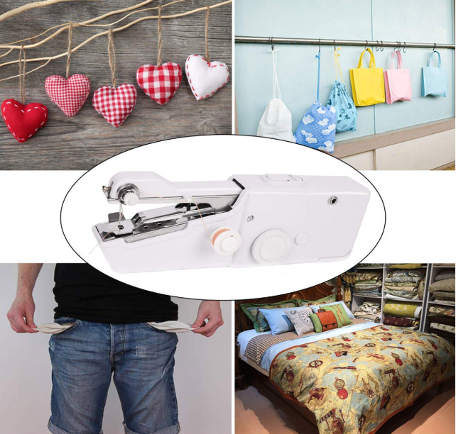 Mini Hand Sewing Machine | Portable Emergency Stitching Handheld Sewing Machine | Home Tailoring | Electric Stapler Style Handy Stich | Hand Silai Machine