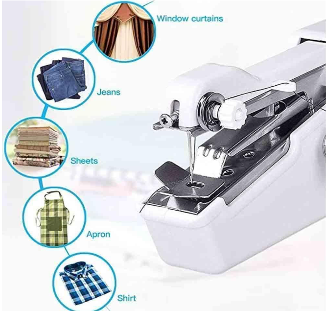 Mini Hand Sewing Machine | Portable Emergency Stitching Handheld Sewing Machine | Home Tailoring | Electric Stapler Style Handy Stich | Hand Silai Machine